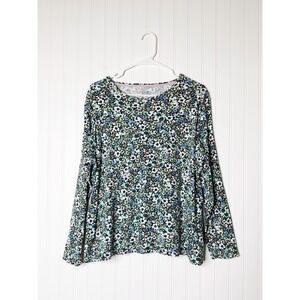 Croft & Barrow Classic Tee Women's Plus Size 1X Floral Long Sleeve Spring Top